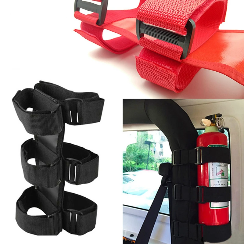 

Fire-Extinguisher Auto Fixed Holder Car Styling Car Roll Bar For Car Interior Safety Nylon Strap For Jeep-Wrangler TJ YJ JK CJ