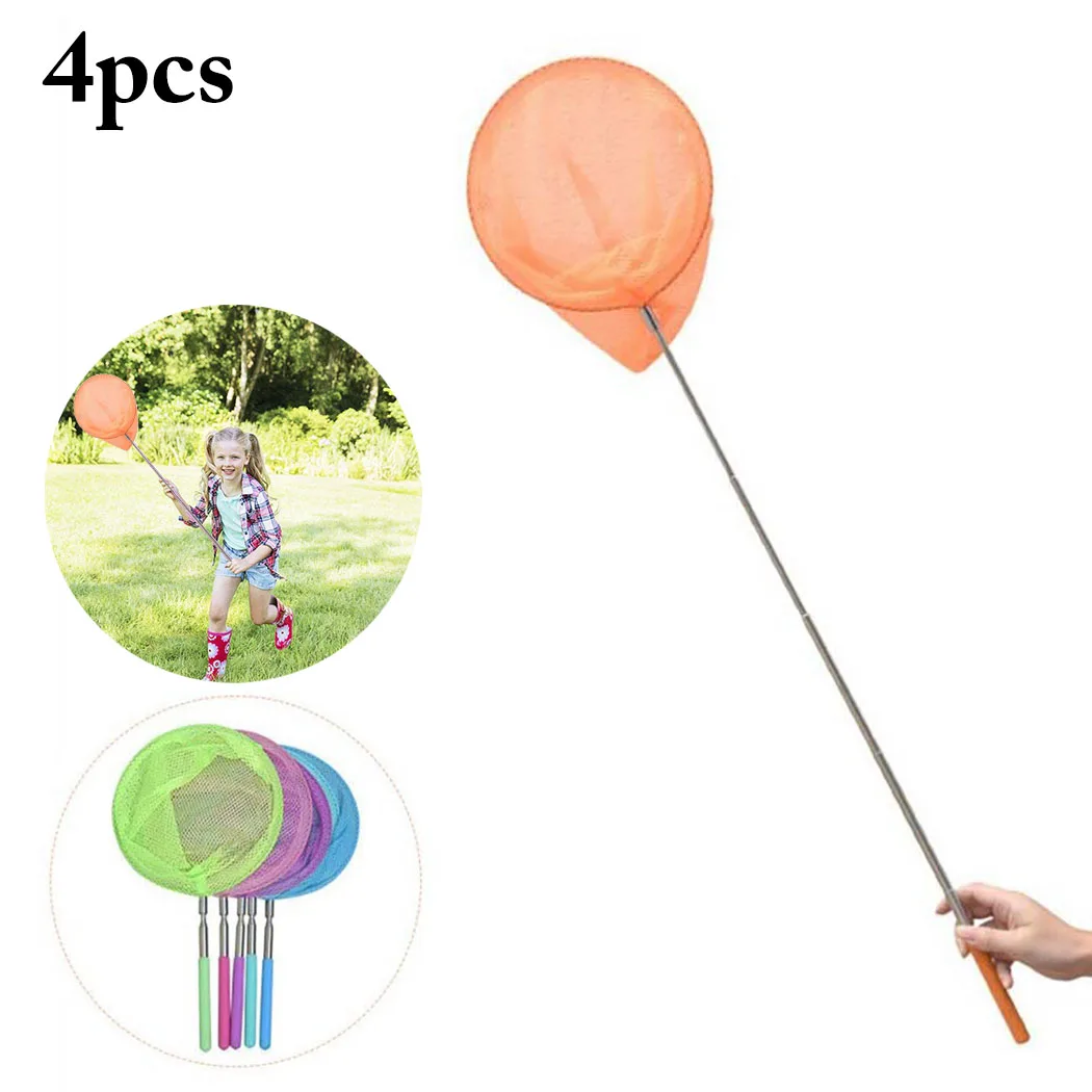 

4PCS Kids Fishing Net Multipurpose Telescopic Butterfly Net Bug Net for Outdoor