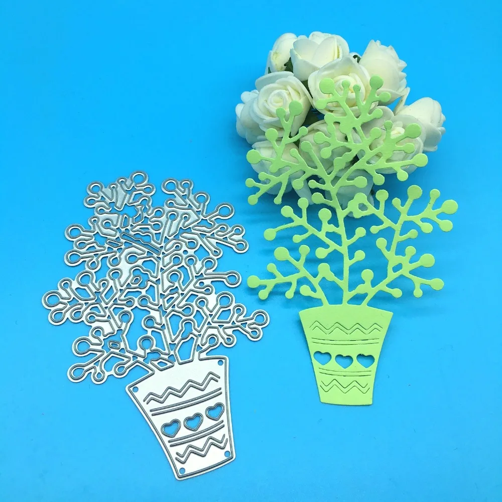 

YINISE Metal Cutting Dies CUT CARD 423 Plant For Scrapbooking Stencils DIY Album Cards Decoration Embossing Folder Die Cuts MOLD