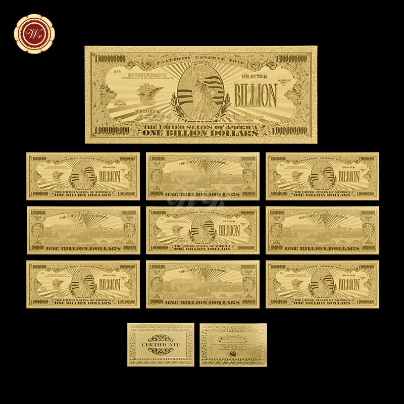 WR $ один миллион Американский 24 k чистые банкноты домашние декоративные мировые