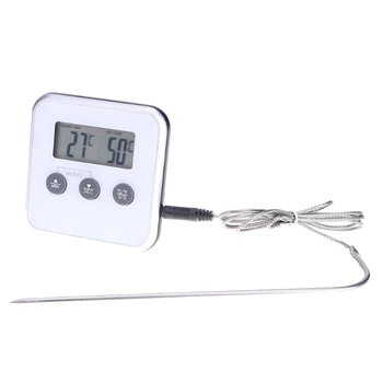 

LBER Digital Food Thermometer With Timer Food Thermometer 0-250℃ Food Thermometer