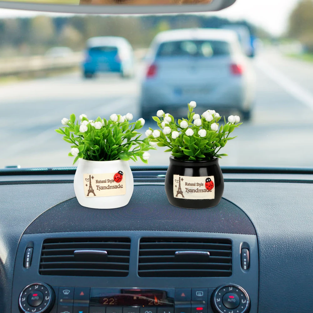 Artificial Flowers Potted Plants Car Ornaments Car styling Creative