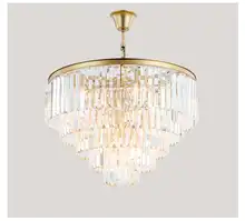 Gold American Style Retro Chandeliers Led Crystal Lighting