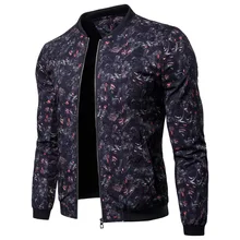 2019 Autumn New Men's Jacket Fashion Personality Printing Boutique European Code Fashion Casual Jacket Baseball Uniform