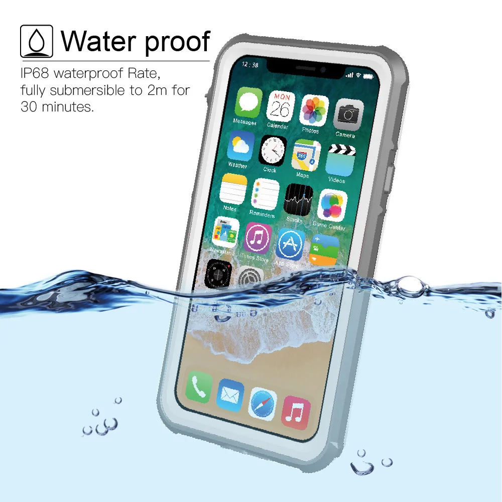 

Hot Sale Outdoor Camping Case For Iphone Xr 7 7plus Waterproof Case Cover Outdoor Snowproof Shockproof Back Case For Iphone X Xs
