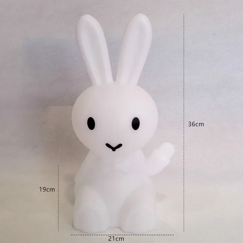 US $37.16 36cm Cartoon Bunny Hare Rabbit Lamp Led Night Light For Children Kids Gift Living Room Bedside Desk Decor Dimmable Baby Light
