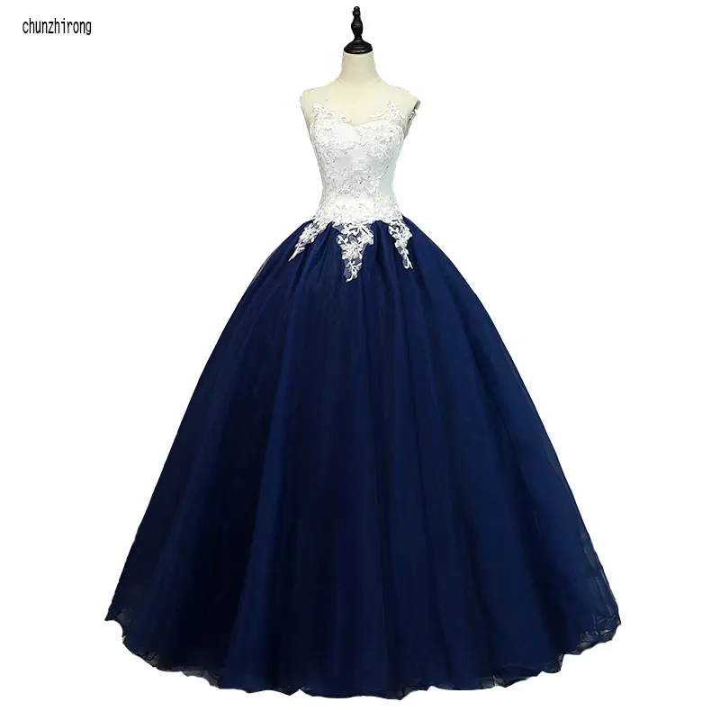 Свадебные Длинные вечерние платья Vestido De 15 Anos без рукавов кружевное с аппликацией