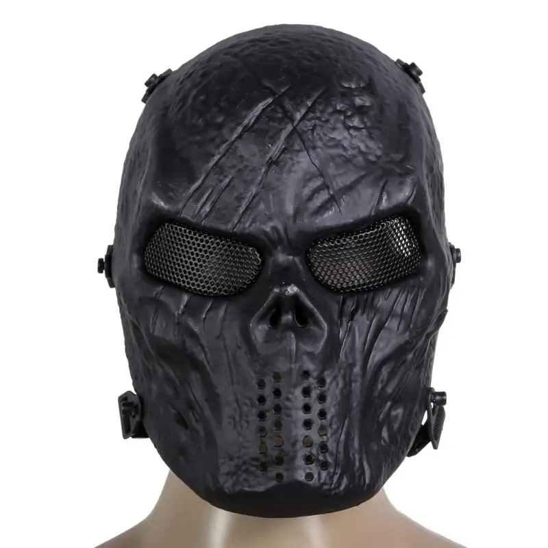

Airsoft Paintball Party Mask Skull Full Face Mask Army Games Outdoor Metal Mesh Eye Shield Costume for Halloween Party Supplies
