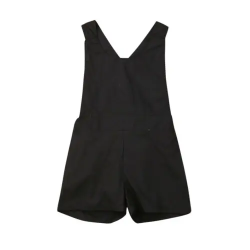 Pudcoco 2019 Toddler Kids Baby Girl Summer Clothes V-neck Bandage Backless Vest Romper Short Pants One Piece Jumpsuit Outfit | Детская