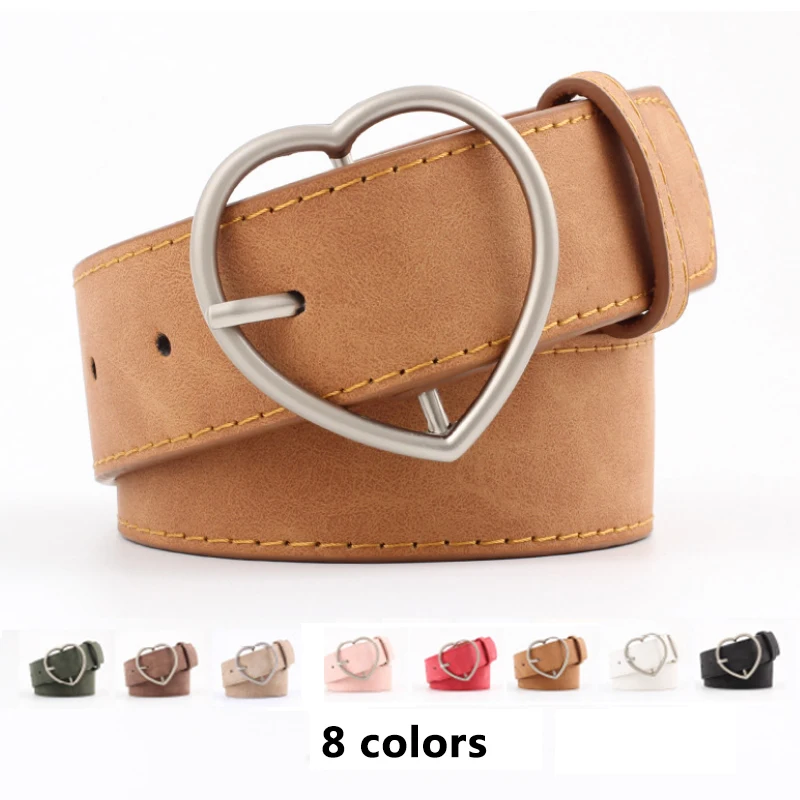 Aliexpress.com : Buy Sale Heart Shape Pin Buckle Leather Brand Belts ...