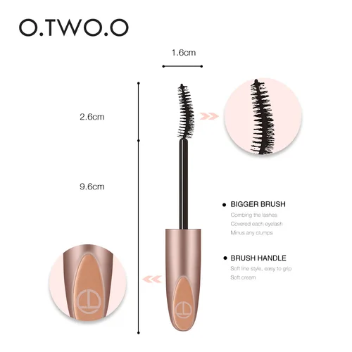 O.TWO.O 3d 실크 섬유 마스카라 길게하는 방수 오래 지속되는 컬링 두꺼운 마스카라 긴 속눈썹 확장 메이크업 5