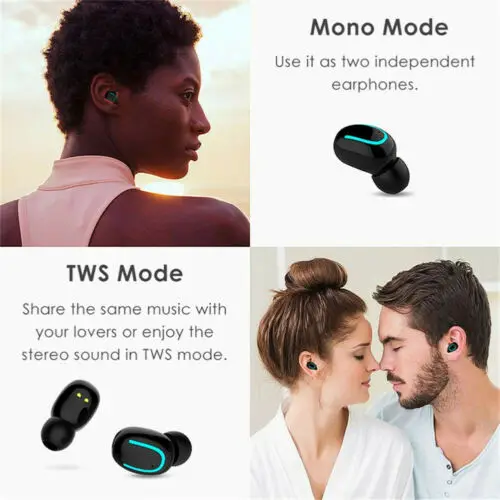 Водонепроницаемые беспроводные наушники TWS Mini True Bluetooth 5 0 стерео с басами в ухо
