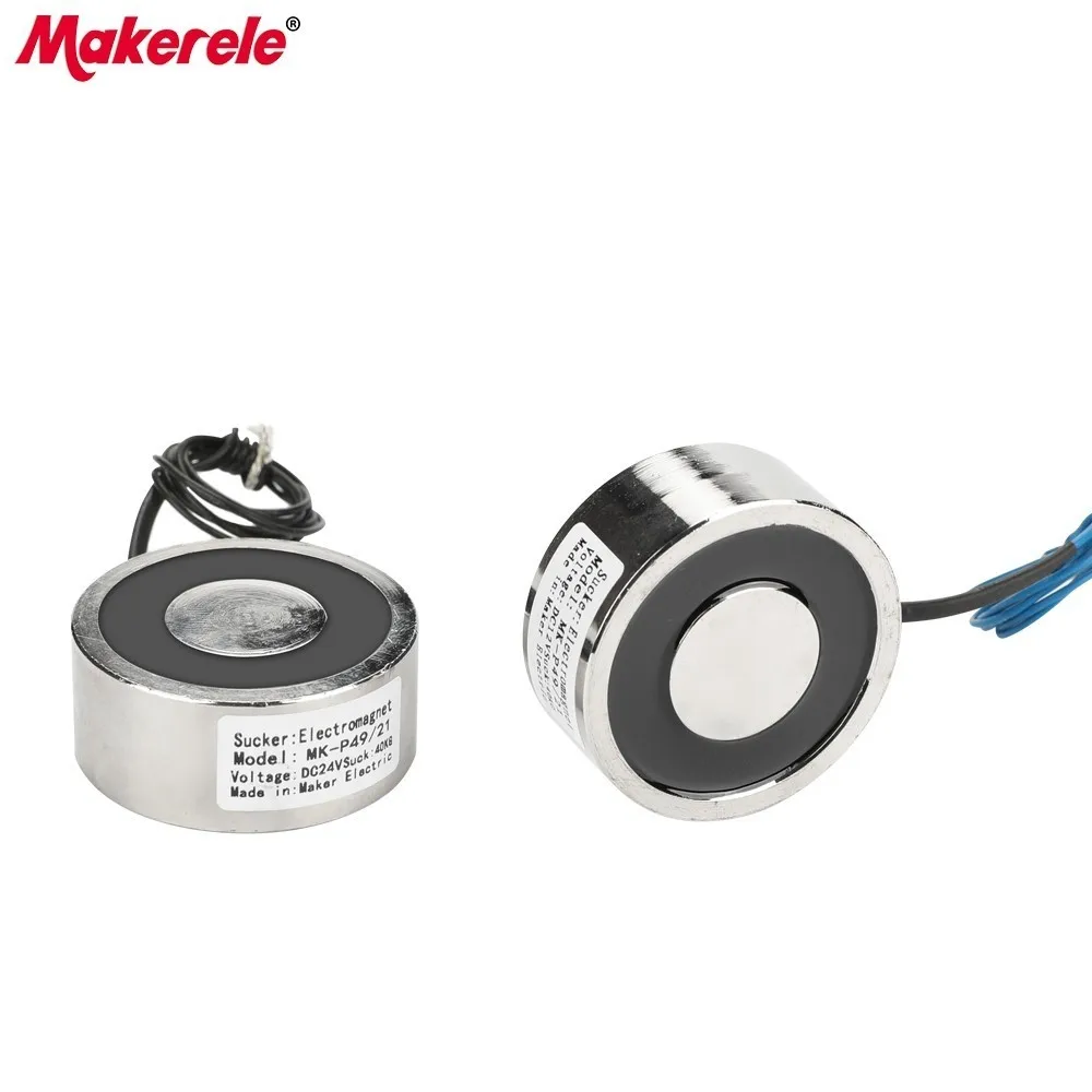 

MK49/21 Holding Electric Magnet Lifting 40KG/400N Solenoid Sucker Electromagnet DC 6V 12V 24V Non-standard custom