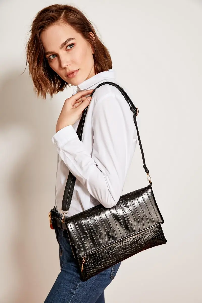 Trendyol черный портфель с рисунком Kroko TWOSS19WG0004| |