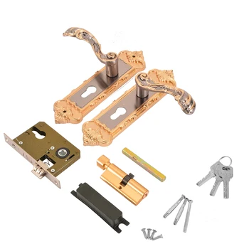 

2pcs Antique Door Locks Security Entry Door Handles Dual Latch Locks Home Improvement Hardware Tools Mayitr