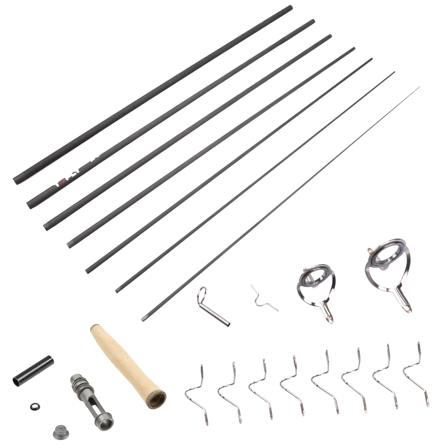 

TOPLY DIY Fly Fishing Rod 9FT Fly Fishing Rod Graphite 7 in 1 Sections Rod Carbon Fiber Rod Fast Action Travel Fly Rod