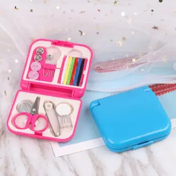 

Sewing Box Needle Threads Box Set Storage Box Portable Travel Scissor Thimble Buttons Pins Home Tools Travel Sewing Kit