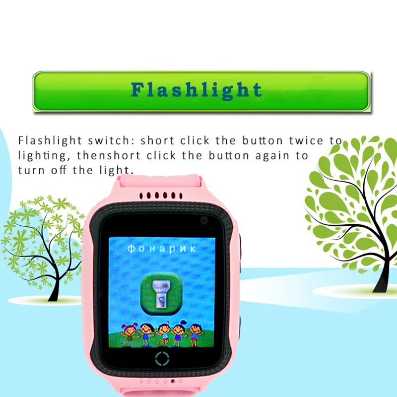 Горячая Распродажа Детские умные часы с камерой flashlilght детские gps локатор для