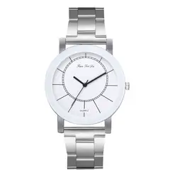 Роскошные часы для женщин Мода 2018 г. кожаный ремешок серебро сталь женский часы дамы кварцевые наручные часы Montre Femme Relogio Feminino