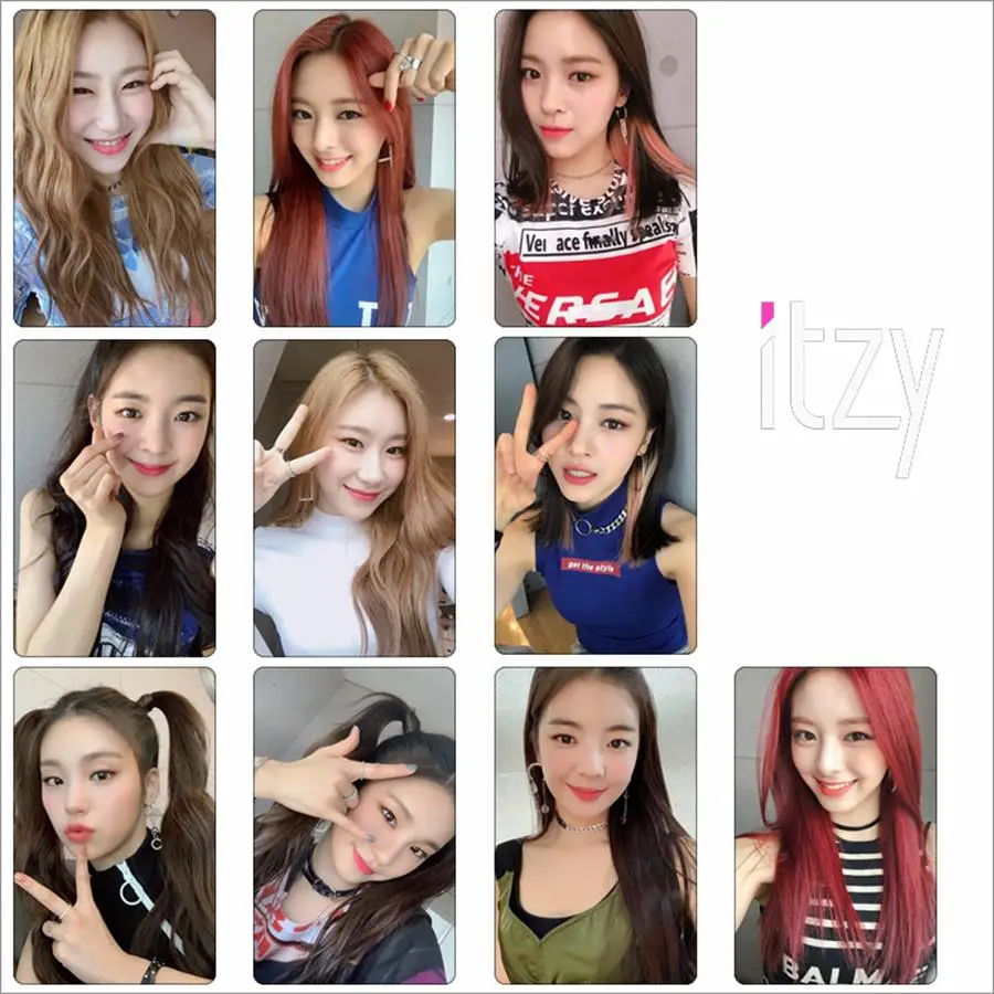 

Kpop ITZY IT'z Different HD Photocard Sticker Yeji Crystal Card Sticker Lia Yuna Photo Stikcy Card 10pcs