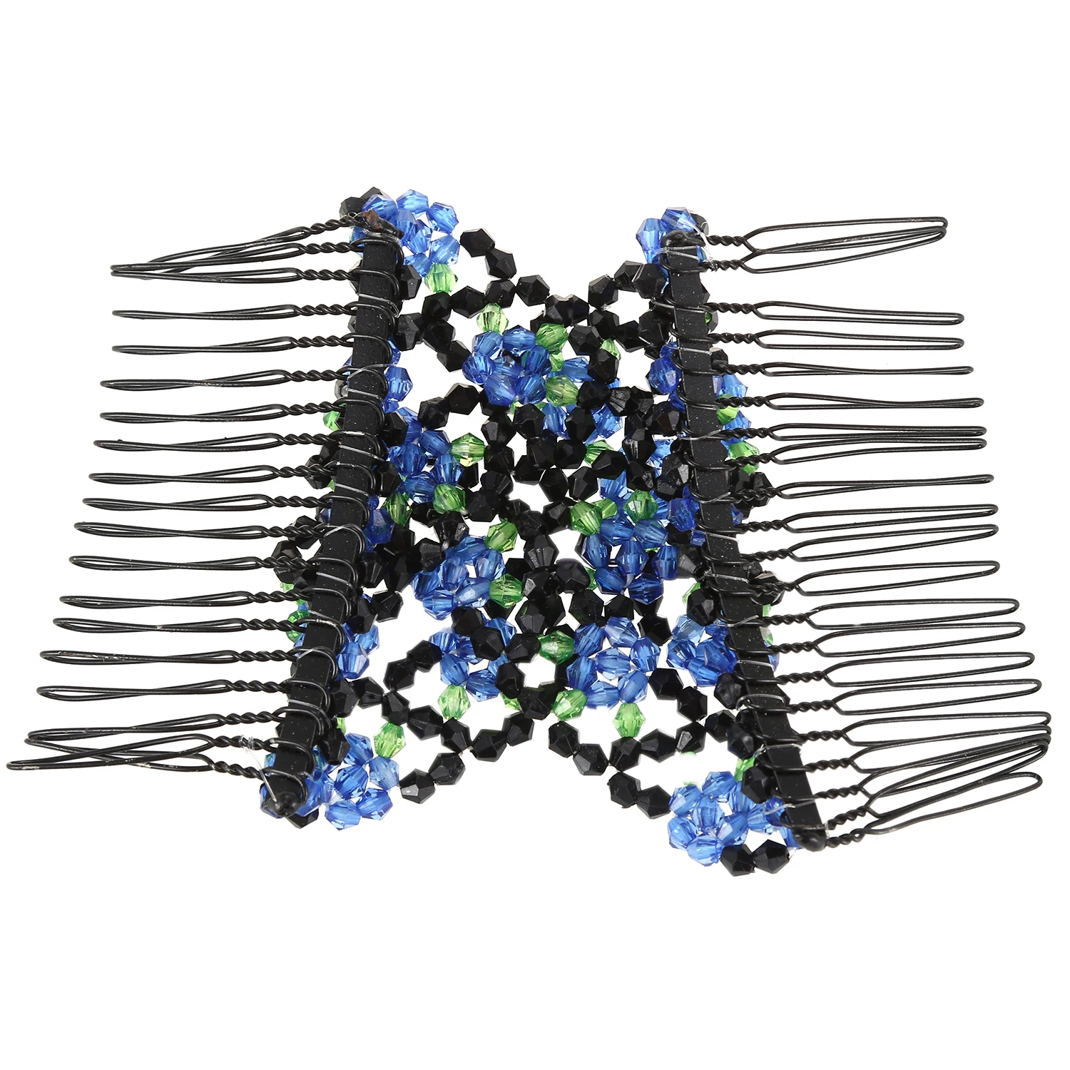 Professional Hair Comb Ladies Magic Beads Elasticity Double Bead string