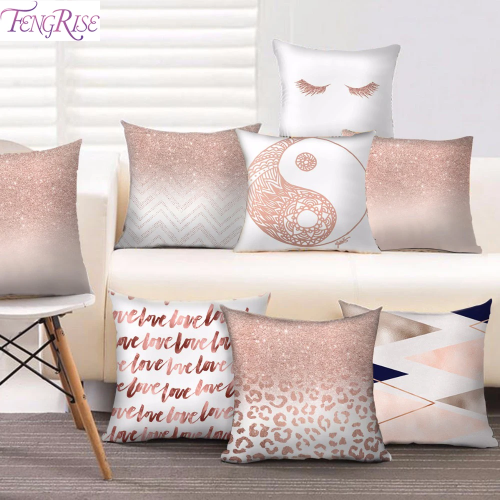 

FENGRISE Christmas Decor For Home Pillows Cushion Cover Sofa Christmas Gift For Unicorn Party Decoration 2019 Dropshipping 2018