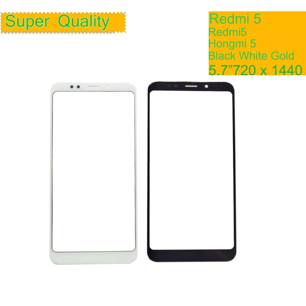 10Pcs/lot For Xiaomi Redmi 5 Touch Screen Panel Front Outer Glass Lens Touchscreen NO LCD Digitizer | Мобильные телефоны и