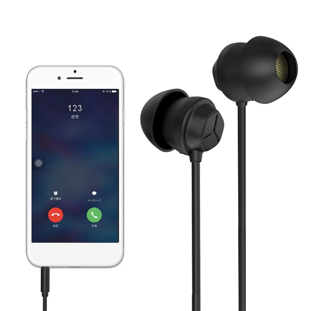 New X110 3.5mm Wired Earphones Anti noise Headphones Ultra soft