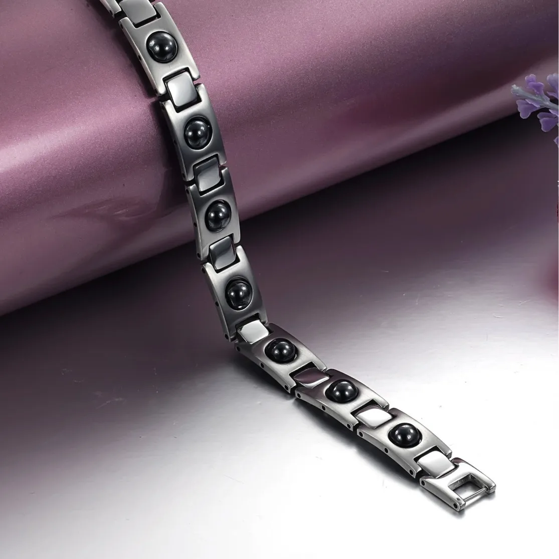 

Health Magnetic Stainless Steel Nurse Bracelet Clasp Pain Men Bracelets For Arthritis pulseira masculina pulceras para hombre