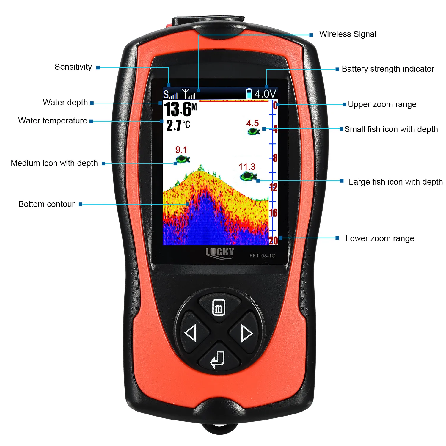 Smart Sonar рыболокатор беспроводной эхо эхолот сенсор рыболокатор для зимняя Морская рыбалка