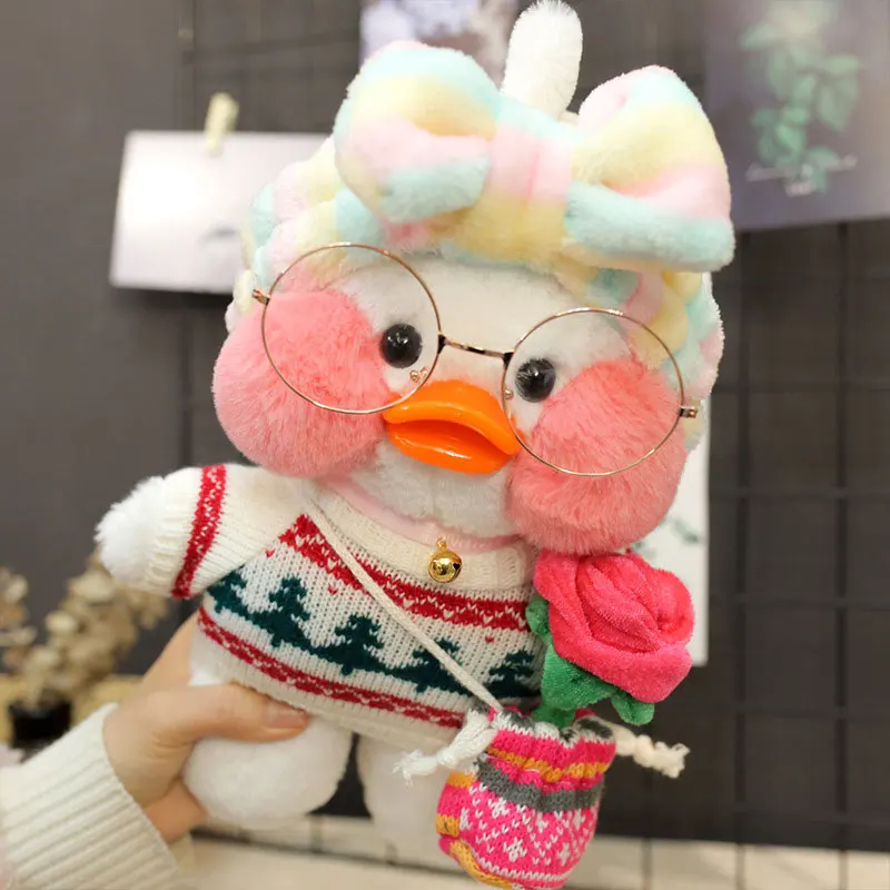 Горячие игрушки лалалафанфан CafeMimi мягкие животных белое платье утка Сделай Сам