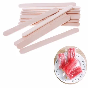 

50pcs/set Craft Ice Cream Sticks Wooden Pop Popsicle Sticks Natural Wood Cake Tools Kids Handwork Art Crafts Popsicle Sticks