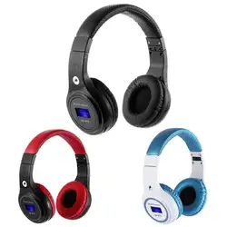 BS-N75 Беспроводной Bluetooth гарнитура наушники с ЖК-дисплей Экран FM TF карты