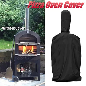 

Outdoor Pizza Oven Cover Oxford Cloth Wood-Fired Charcoal Fired Bread Oven Smoker BBQ Rain Cover UK 165x65x45cm