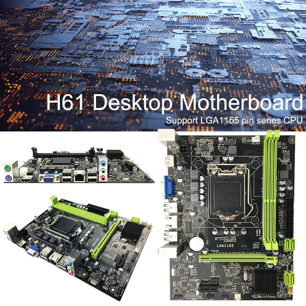 

High Quality H61 desktop computer motherboard 1155-pin CPU interface Upgradeable USB3.0 B75