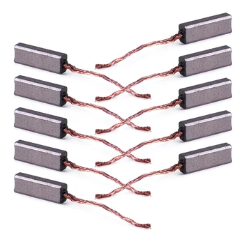

OSSIEAO 10pcs 4.5*6.5*20mm Carbon Brushes Wire Generator Generic Electric Motor Brush