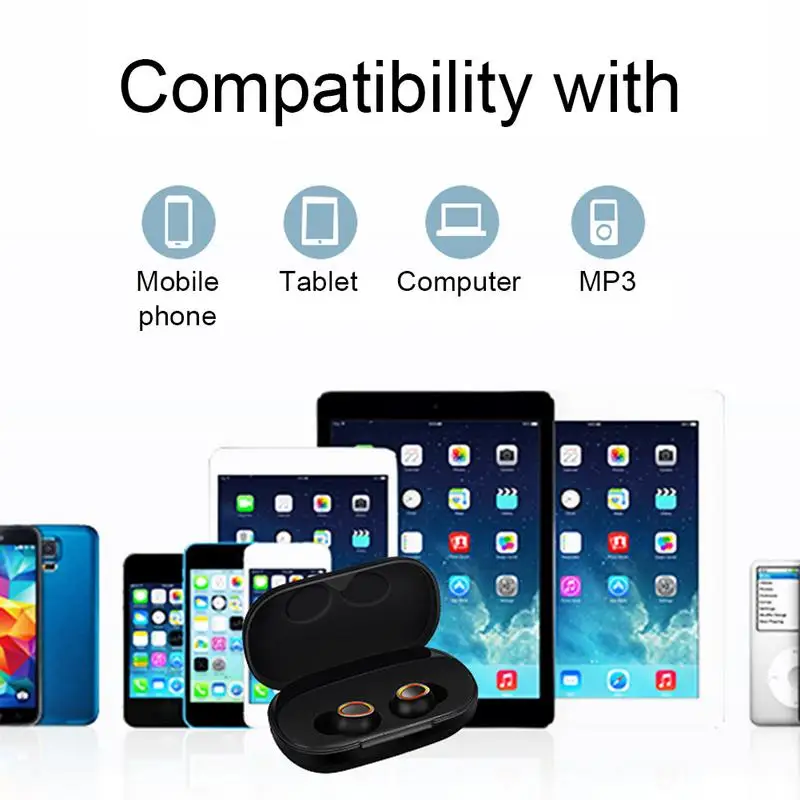 S1 Tws Bluetooth V5.0 + EDR True Беспроводная стерео звуковая гарнитура Мини Спортивные