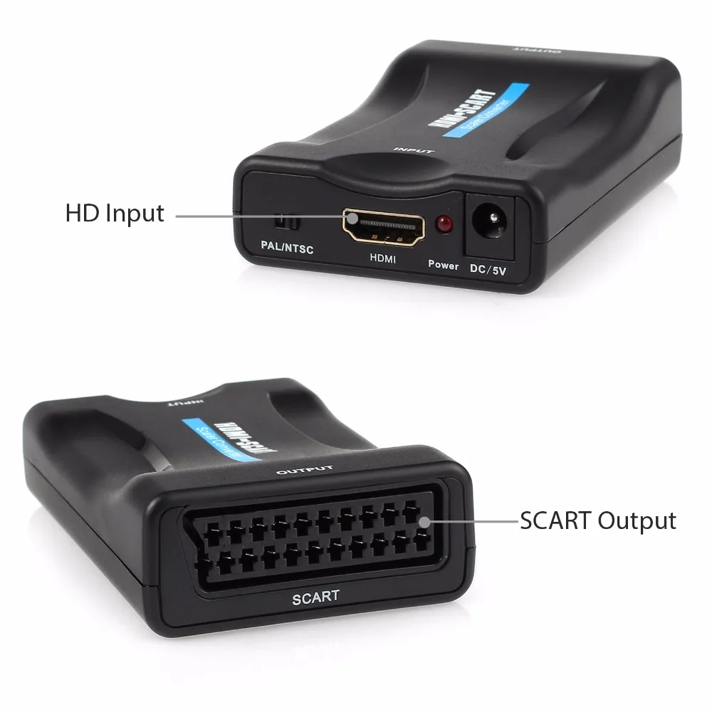 ESYNiC Алюминий 4 к HDMI конвертер/переходник в SCART HDMI вход SCART выходной адаптер композитный видео HD стерео аудио адаптер для SKY HD