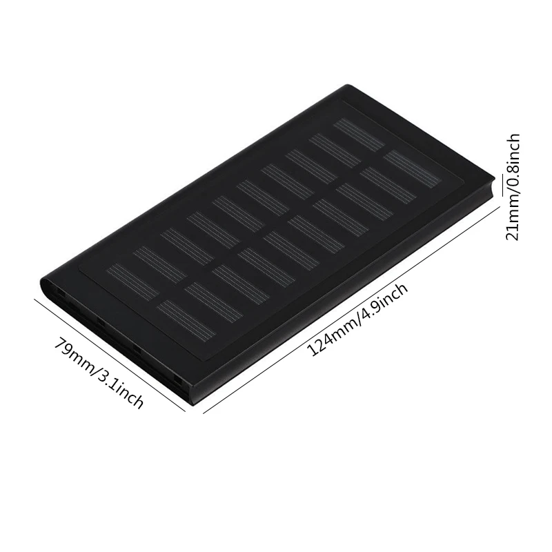 5V 2A Solar LED Portable Dual USB Power Bank 5x18650 External Battery Charger DIY Box
