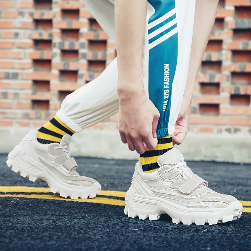 white mens chunky trainers