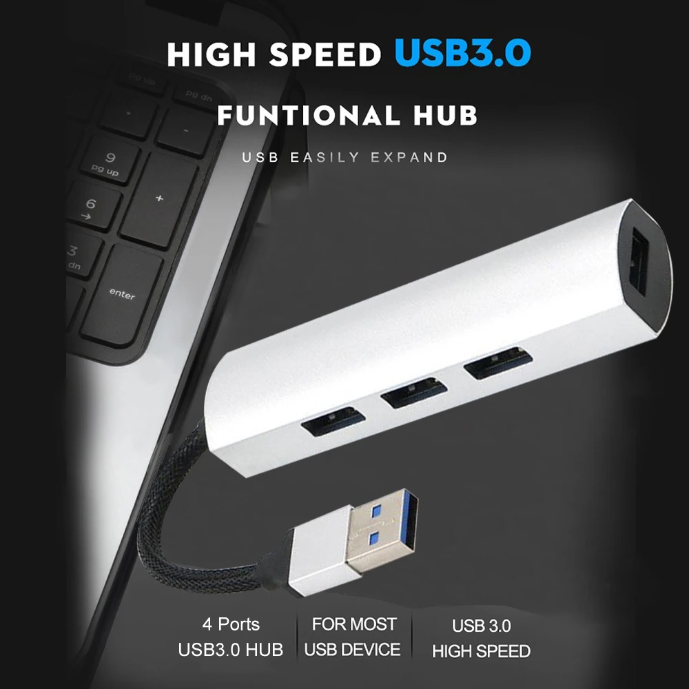 High Speed 4 Ports USB3.0 HUB Multi port Interface