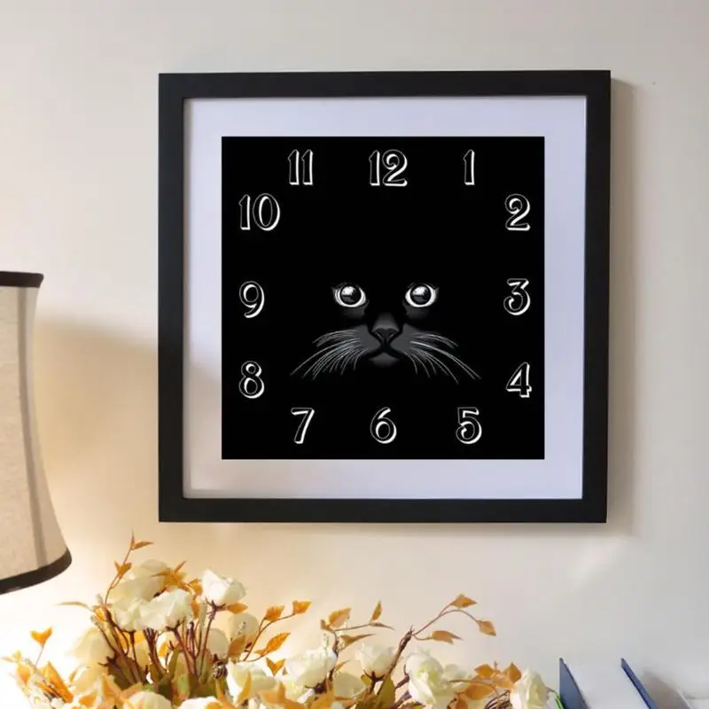 Clock Cat 5D Diamond Round Rhinestones Painting DIY Embroidery Mosaic Art Craft Kit Needlework Set Cross Stitch Home Decoration Clock Cat 5D Diamond Round Rhinestones Painting DIY Embroidery Mosaic Art Craft Kit Needlework Set Cross Stitch Home Decoration