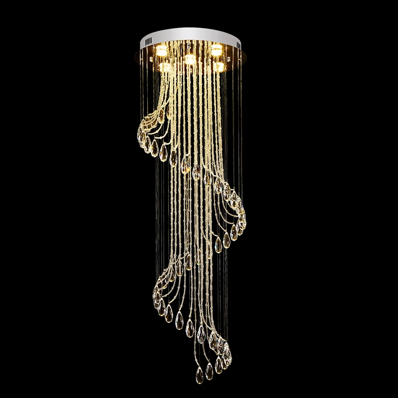 Современная люстра спираль кристалл Chandalier освещение люстры приспособление для