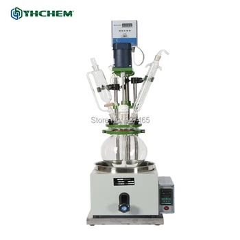 YHChem 220/110V Optional and Customizable 5L Chemical Borosilicate Single Glass Reactor YHChem 220/110V Optional and Customizable 5L Chemical Borosilicate Single Glass Reactor