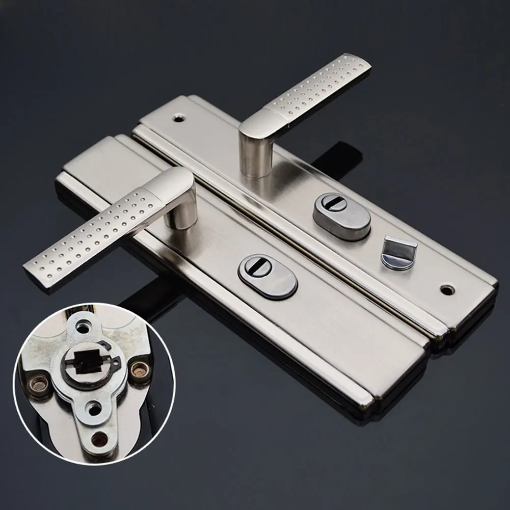 

1Pair Door Handle Furniture Safety Indoor Anti-theft Universal Stainless Steel Easy Install Locks Grip Outer Durable Accessories