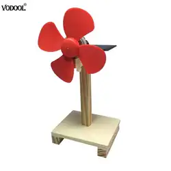 DIY деревянные вращающиеся вентилятор на солнечной батарее эксперименты Сборка образовательные игрушки учеба подарки школа обучающий