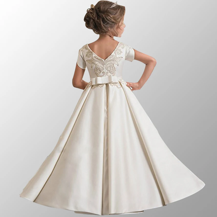 

Kids Evening Dress Flower Party Dresses For Girls Wedding Gown Flower Girls Dress Children Formal Clothes 6 7 8 9 10 12 14 Year