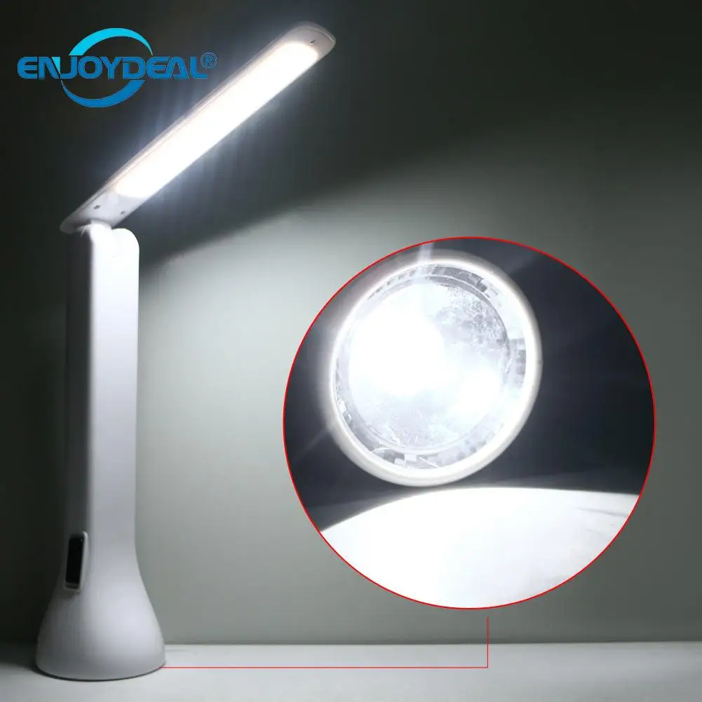 

2in1 Rechargeable Portable Foldable LED Flashlight Table reading Desk Light Multifunction Emergency Lamp Torch camping hiking