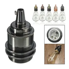 E27/E26 светильник держатель лампы База Ретро винтажный старинный медный патрон с двойным кольцом шнур сцепление 110-220 В