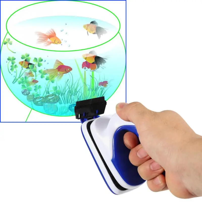 3 Sizes Floating Brush Aquarium Fish Tank Glass Cleaner